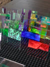 13 Dichroic borosilicate glass rectangles 2"×3" A grade     
