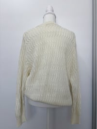 Image 2 of Vintage white oversized sweater // L