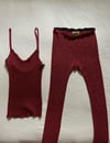 early 70s BIBA red metallic 2-piece set