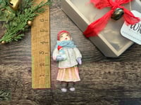 Image 5 of Spun Cotton Doll Ornament, Frieda