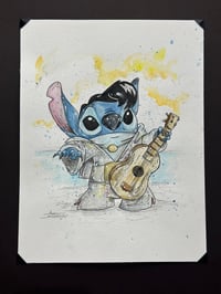 Image 2 of Elvis Stitch Original Ink and Watercolor