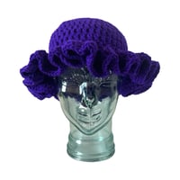 Image 1 of Purple Ruffle Hat