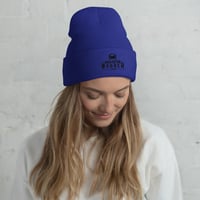 Image 9 of Brackish Wooder – Embroidered Cuffed Beanie (Classic Black Logo)