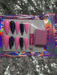 Image 6 of  Ready in pink gel press on nails