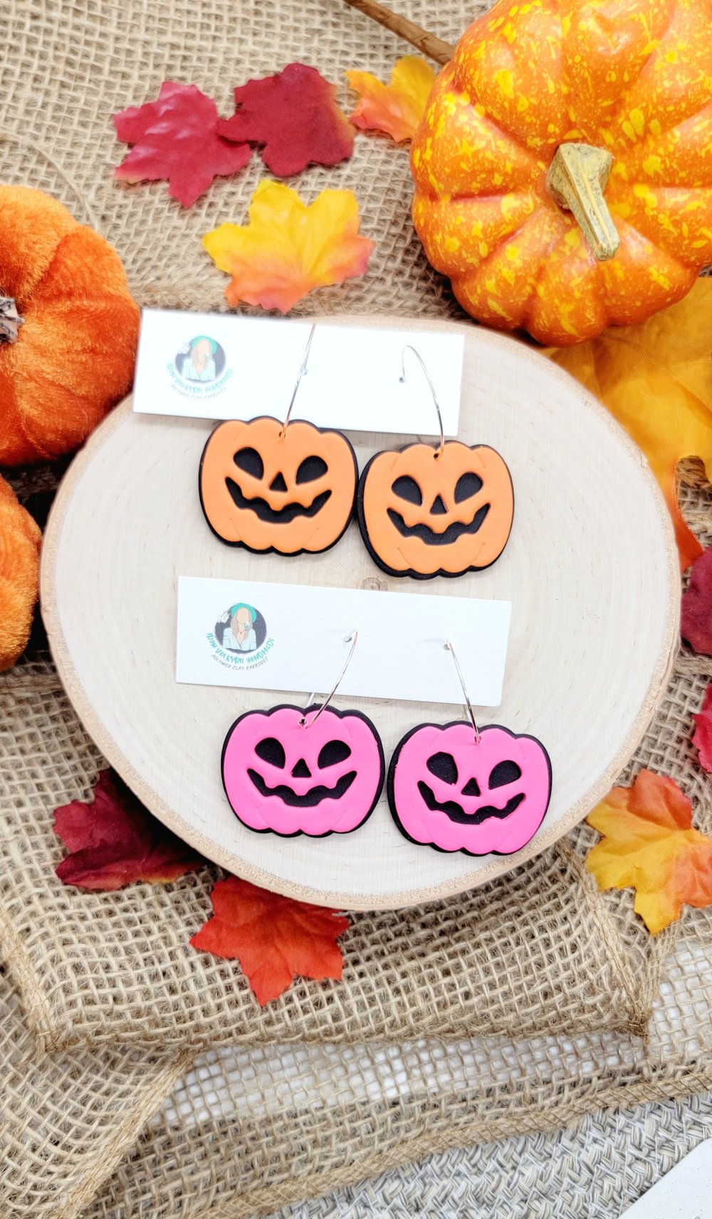 Image of Neon Jack-O-Lantern Hoops