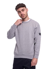 Image 1 of Sambrook Crew neck jumper in Grey Marl/ Black SMALL AND 2XL ONLY