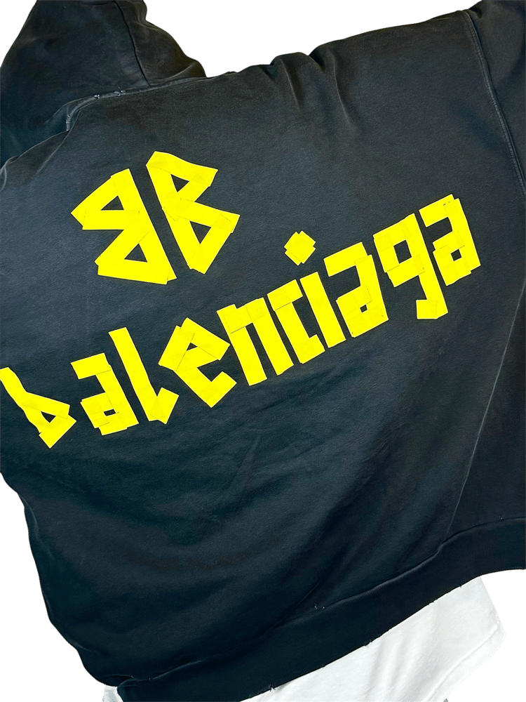 Image of Balenciaga SS23 'Tape' Zip-Up Hoodie