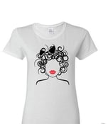Image of Curly Girl with Black Bow T shirt (Adult & Children sizes), Totes, phone cases, & coffee mugs