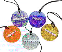 Image 2 of Custom Double Sided Disco Necklaces