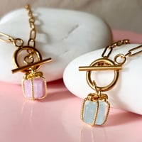 Image 4 of Little Quartz Present on a Paperclip chain