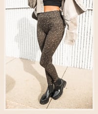 Image 1 of SPANX army green leopard leggings 