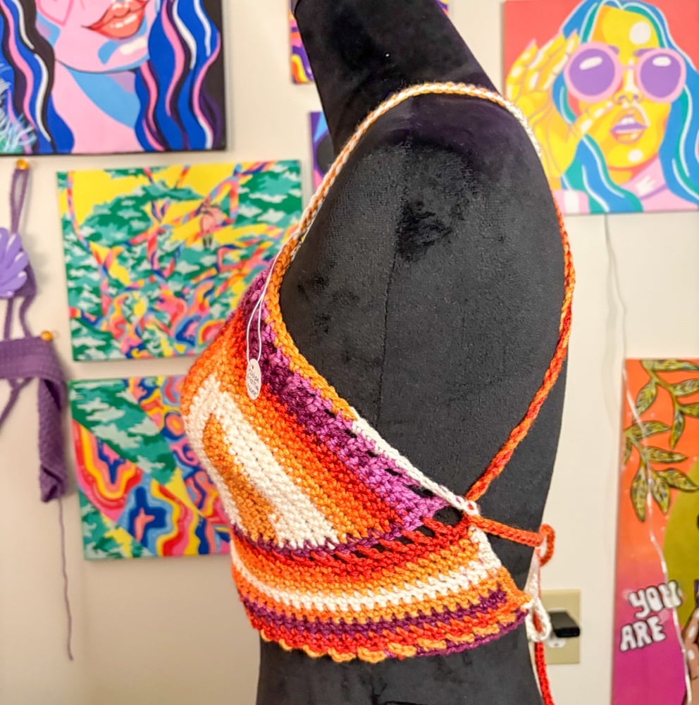 Image of Lesbian Pride Flag Bralette