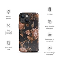 Image 19 of Dark Rose Gold Butterfly Design Goth Inspired Tough Case for iPhone®