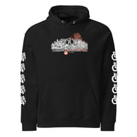 Image 1 of Black Cargo  - Contemporary Urban Art Apparel for the Woke  - Chains - Unisex eco raglan hoodie