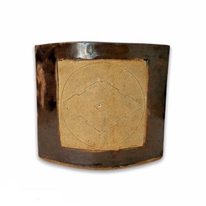 Image of SOUTHWESTERN EYE SHAPE SLAB VASE