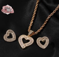 Image 1 of Small Heart Pendant set