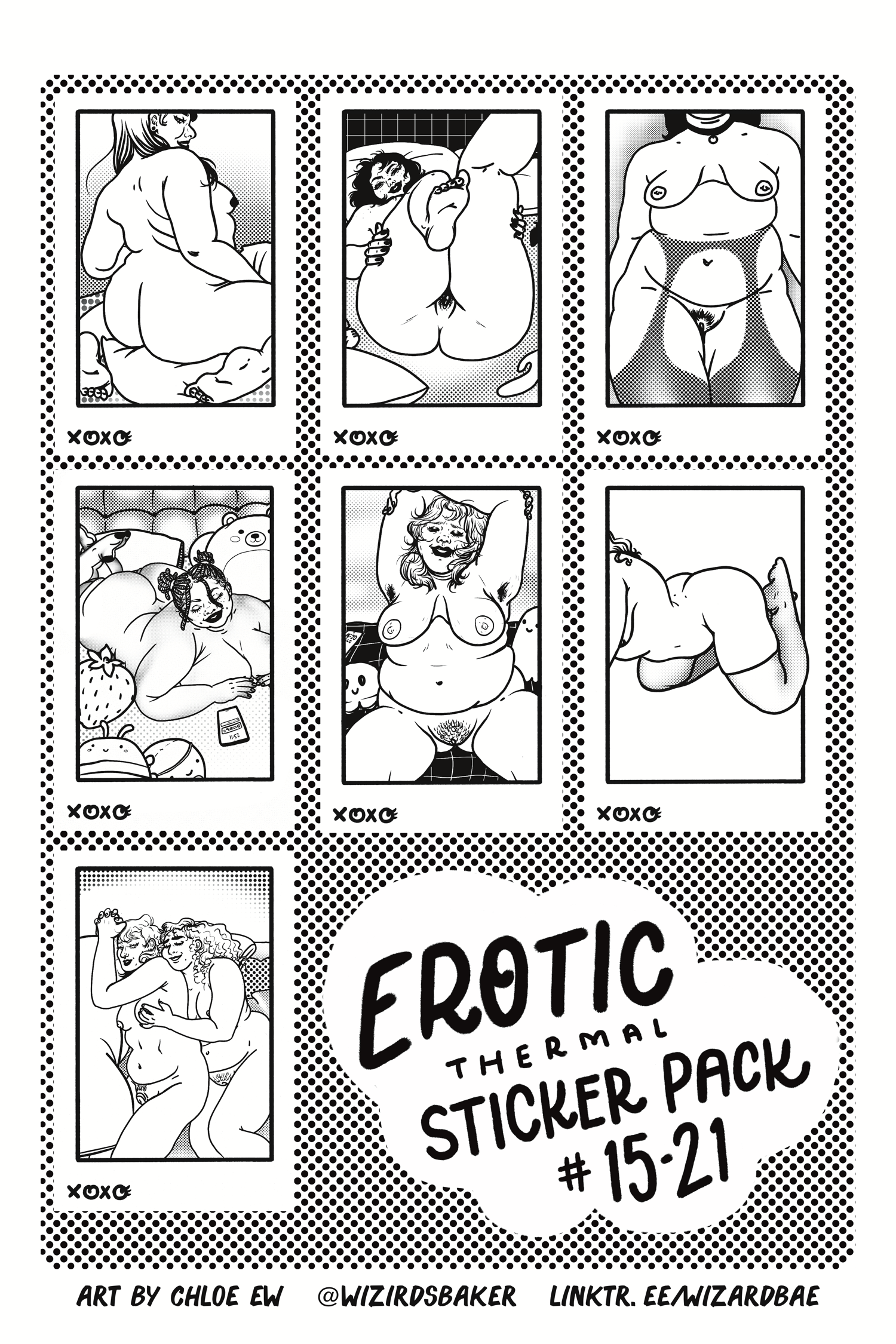 Image of Erotic Thermal Sticker #15-21