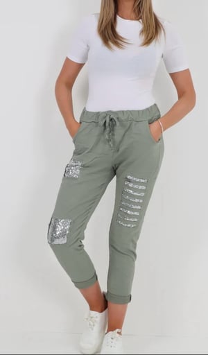 Image of Ripped Sequine Magic Pants