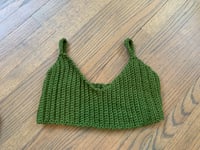 Image 2 of Olive green crop top/bralette