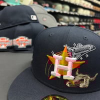Image 1 of New Era 59Fifty Navy-🍊State Stitch 