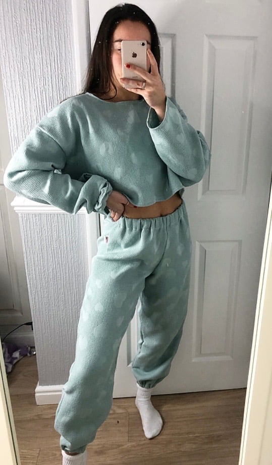 Waffle heart jumper (choose length) 