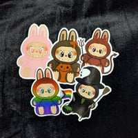 Image 2 of Pride Flag Labubu Sticker