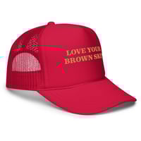 Image 1 of BLACK HISTORY MONTH TRUCKER HAT IN RED