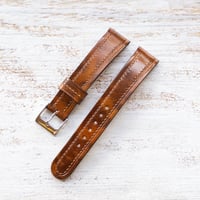 Image 4 of 18mm Horse Strap - Light Brown Marble