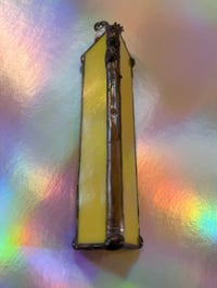 Image 4 of 🔮 Marblescope -4” Yellow-  Handmade Stained Glass Kaleidoscope 🌈