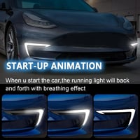 Image 2 of LED DRL FOG LIGHTS TESLA MODEL 3 ONLY 2018-2023 (NO HIGHLAND TESLA 2024+)
