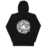 Image 1 of Good Birdie Unisex Hoodie with 20 Arms front logo