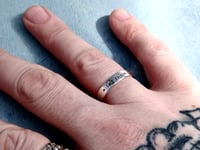 Image 3 of Handmade Let Them Sterling Silver Stacking Ring