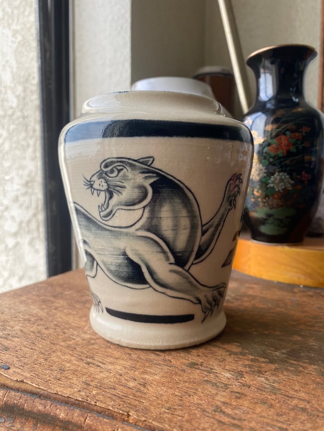 Panther vase