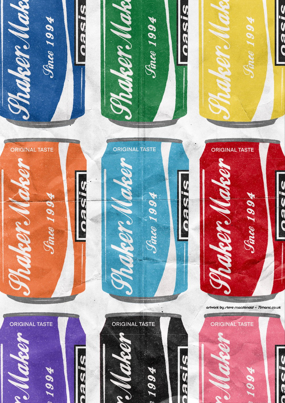 Shaker Maker Coke Can - Multi colours and full Red versions available 