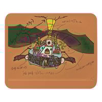 Blueprint for Steampunk Style Flying Machine Mouse pad