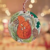 Wooden Red Squirrel Decoration