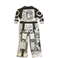 Image 2 of Upcycled Patchwork Jumpsuit with Waist Tie – One of a Kind
