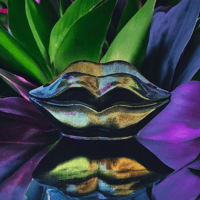 Image 2 of Color Shift Lips Planter - Iridescent Chameleon Succulent Pot
