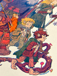 Image 4 of Lord Of The Rings, Fellowship Of The Ring - Small Riso Print