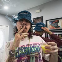 Image 8 of Too High Bucket Hat (Blue Denim)
