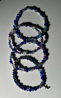 Image 5 of Star Shine Tumbler Blue and Purlple Tumbler Bracelet Stack
