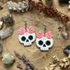 Bow Skull Earrings