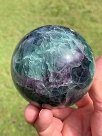 Image 1 of Rainbow Fluorite Crystal sphere #1809