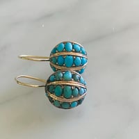 Image 1 of VICTORIAN TURQUOISE EARRINGS