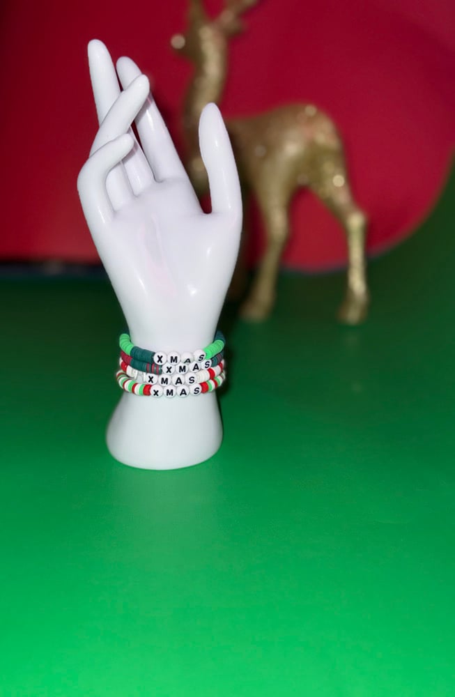 Image of Winter/Christmas Special - Beaded Letter Bracelets