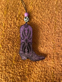 Love Spell Purple Glitter Cowboy Boot Freshie