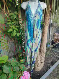 Image 1 of Mykonos tie dye jewelled jumpsuit - Beige