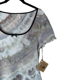 Image 6 of L 90's Babydoll Mini Dress in Muted Stone Agate Ice Dye