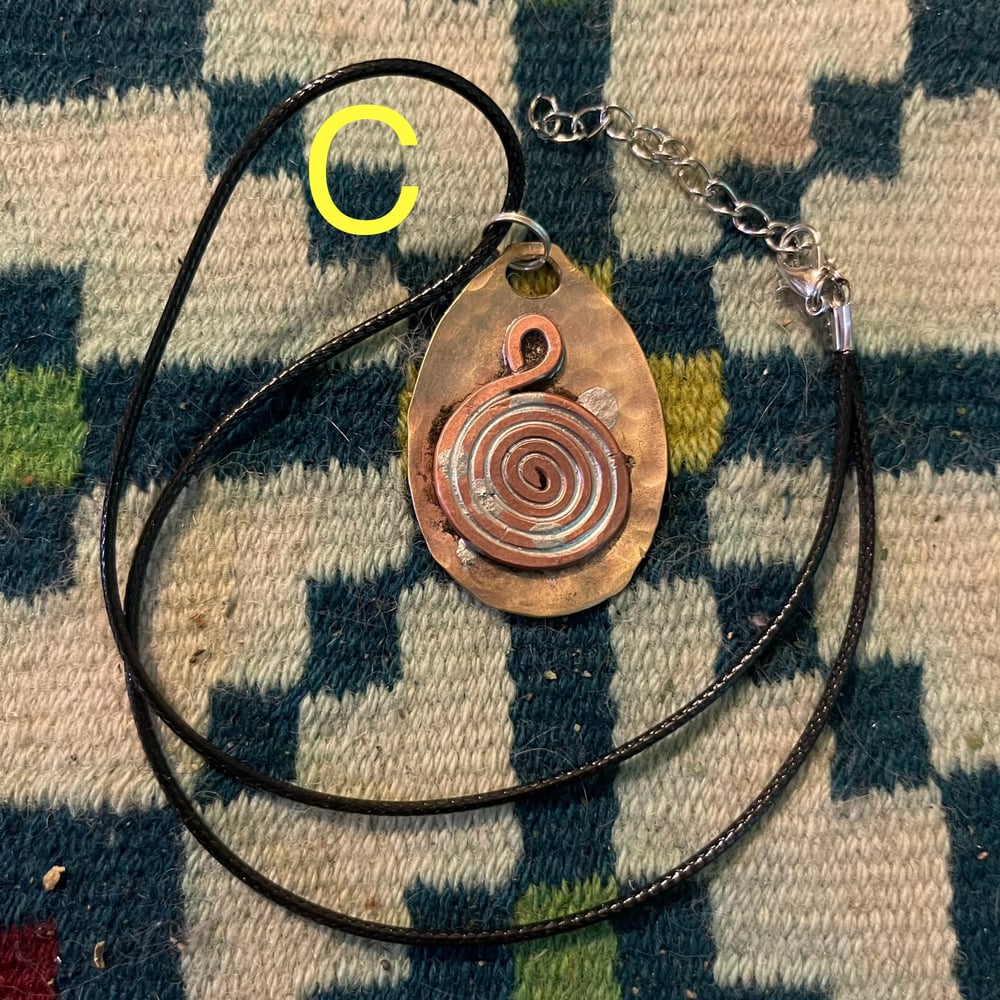 Spiral Out Soldered Spoon Pendants