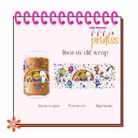 Rainbow Unicorn UV DTF Cup wrap